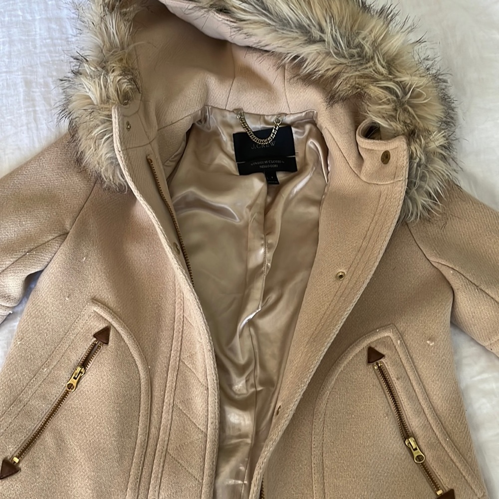 JCrew Chateau Parka - light ginger color